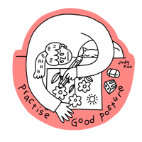 Image 1 of Practise Good Posture Sticker