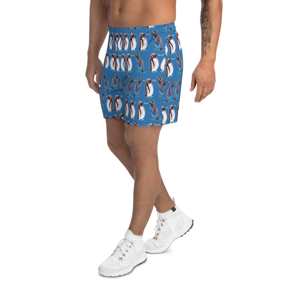 Image of Peng French blue Men's Athletic Long Shorts