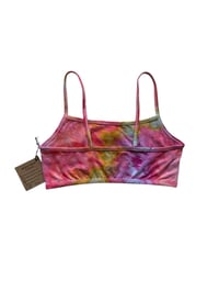 Image 2 of M (36) Cotton-Blend Strappy Bralette in Euphoria Watercolor Ice Dye