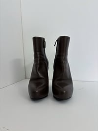 Image 2 of PRADA Brown leather ankle boots // 36