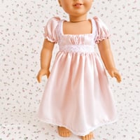 Puff sleeve long dress in pink 