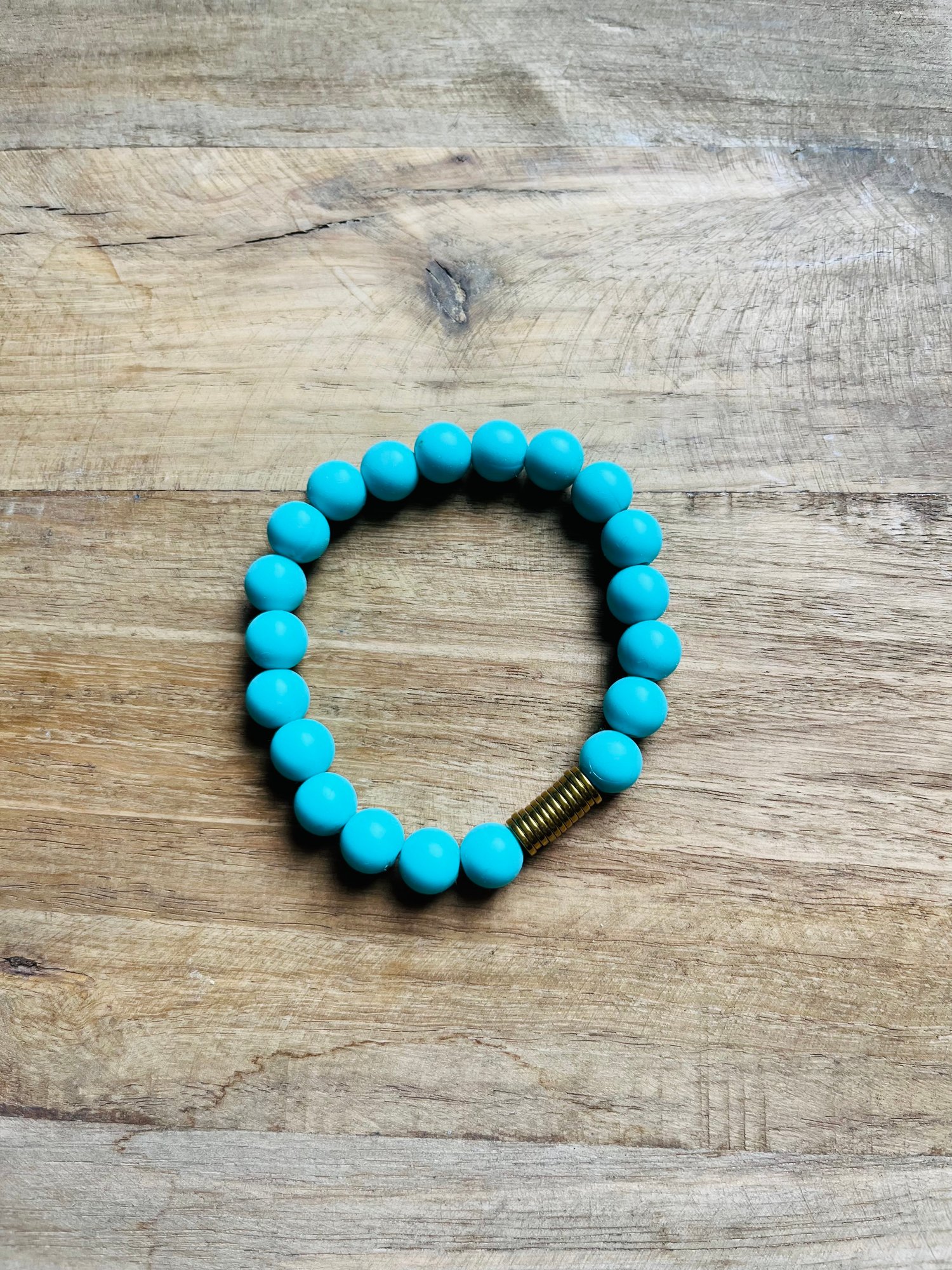Image of Turquoise rubber bracelet 