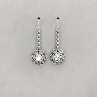 Crystal Aurora Borealis Pixie Snowflake Earrings