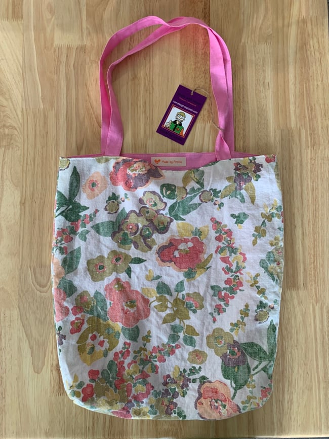 Upcycled Lined Linen Tote Bags - Made by Archie