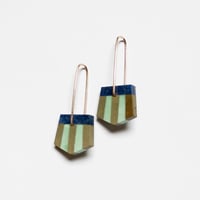 Image 1 of Lapis, Tuff & Variscite Earrings