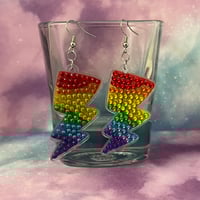 Image 4 of Rainbow Diamond Painting Earrings