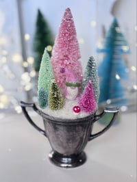 Image 1 of Winter Scene - Pink Gnome 