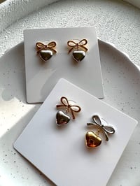 Image 18 of BOW HEART EARRINGS 