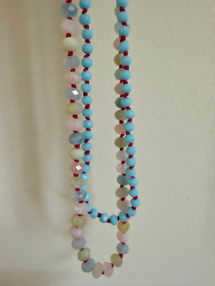 Image of Mini Crystal knotted necklace 