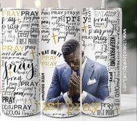 BLACK PRAYING MAN TUMBLER 