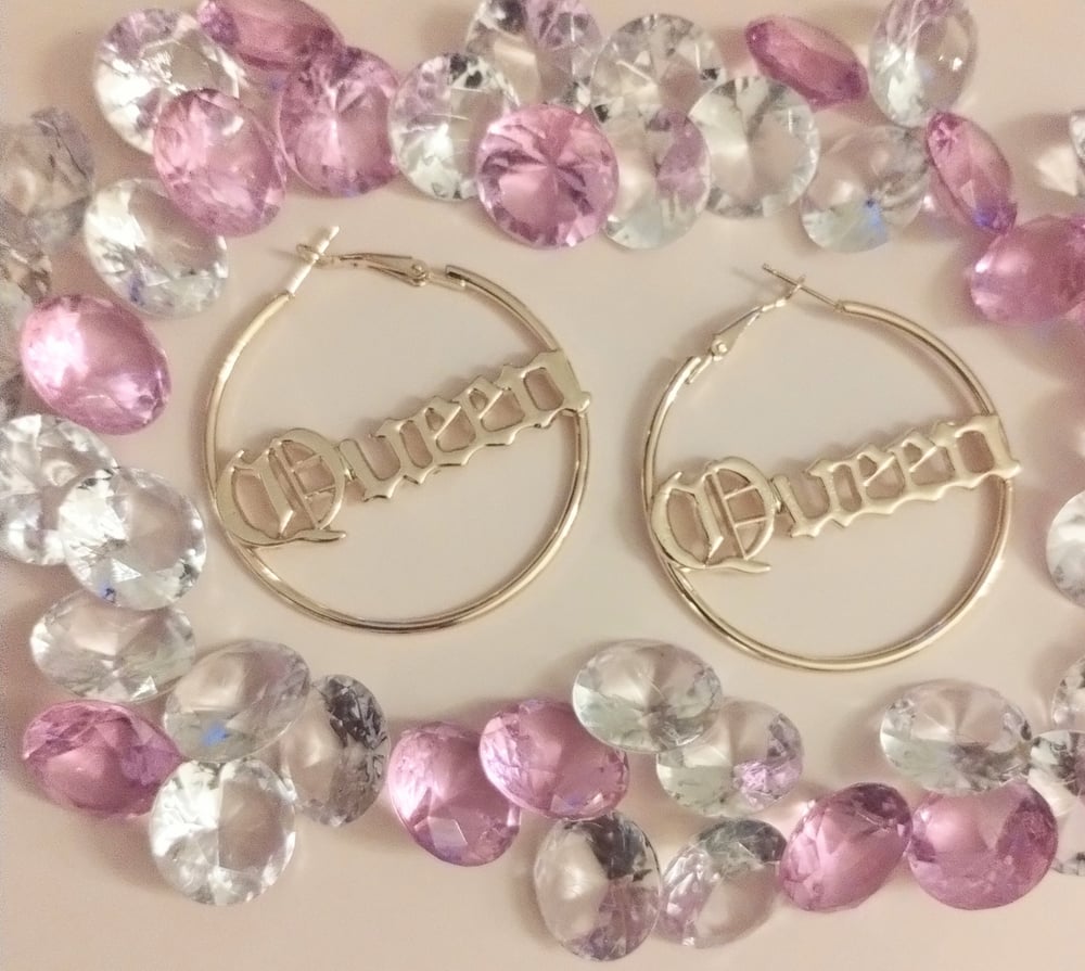 Image of Queen Hoop Earrings ✨👑