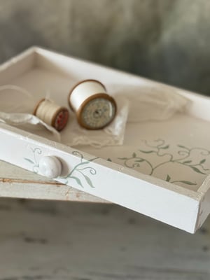 Image of Hand painted wooden drawer for display and safekeeping of little treasures
