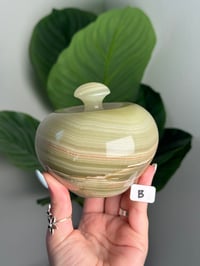 Image 3 of GREEN CALCITE TRINKET JARS STYLE #2