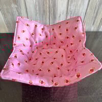 Image 2 of Quilted Soup Bowl Cozy in pink cotton
