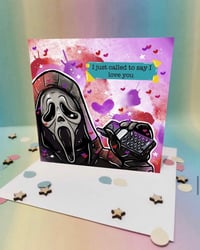 I just called to say I love you scream ghost face greetings card