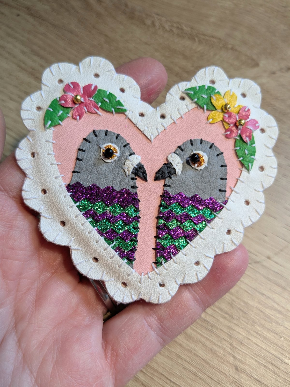 Image of Pigeon Love Bird Brooch