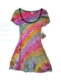 Image 2 of XS 90's Babydoll Mini Dress in Euphoria Geode Ice Dye