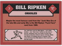 Image 2 of Bill Ripken F**k Face Baseball Card