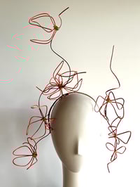 Image 1 of Burnt orange wired flowers