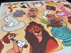 Image of Disney Inspired Traditional Tattoo Flash Sheet: D14 11x14