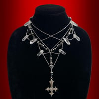 Image 1 of Crystal Cobwebs Necklace 