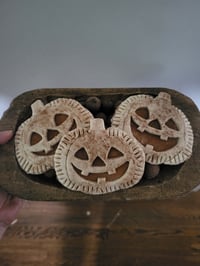 Image 1 of set of 3 faux pumpkin pies 