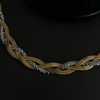 Image 2 of VIENNA HERRINGBONE NECKLACE