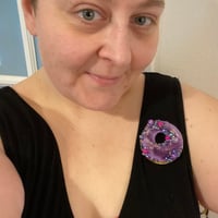 Image 2 of ::felt:: Lavender Donut Pin-Brooch