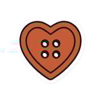 Image 6 of Die-cut sticker Heart Button 