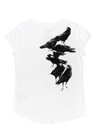 Image 4 of Crow Women's Roll Sleeve T-Shirts (Organic)