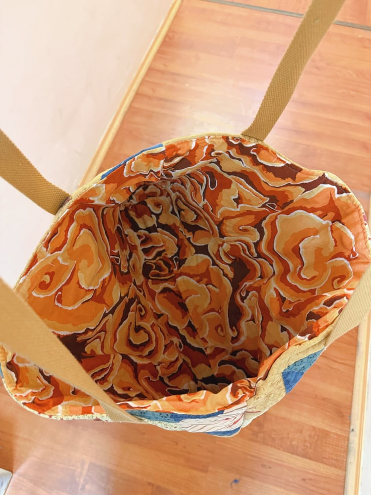 Image of Large Quilt Tote Bag — Sawtooth Stars