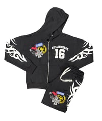 Image 1 of Patchwork short set (Black)