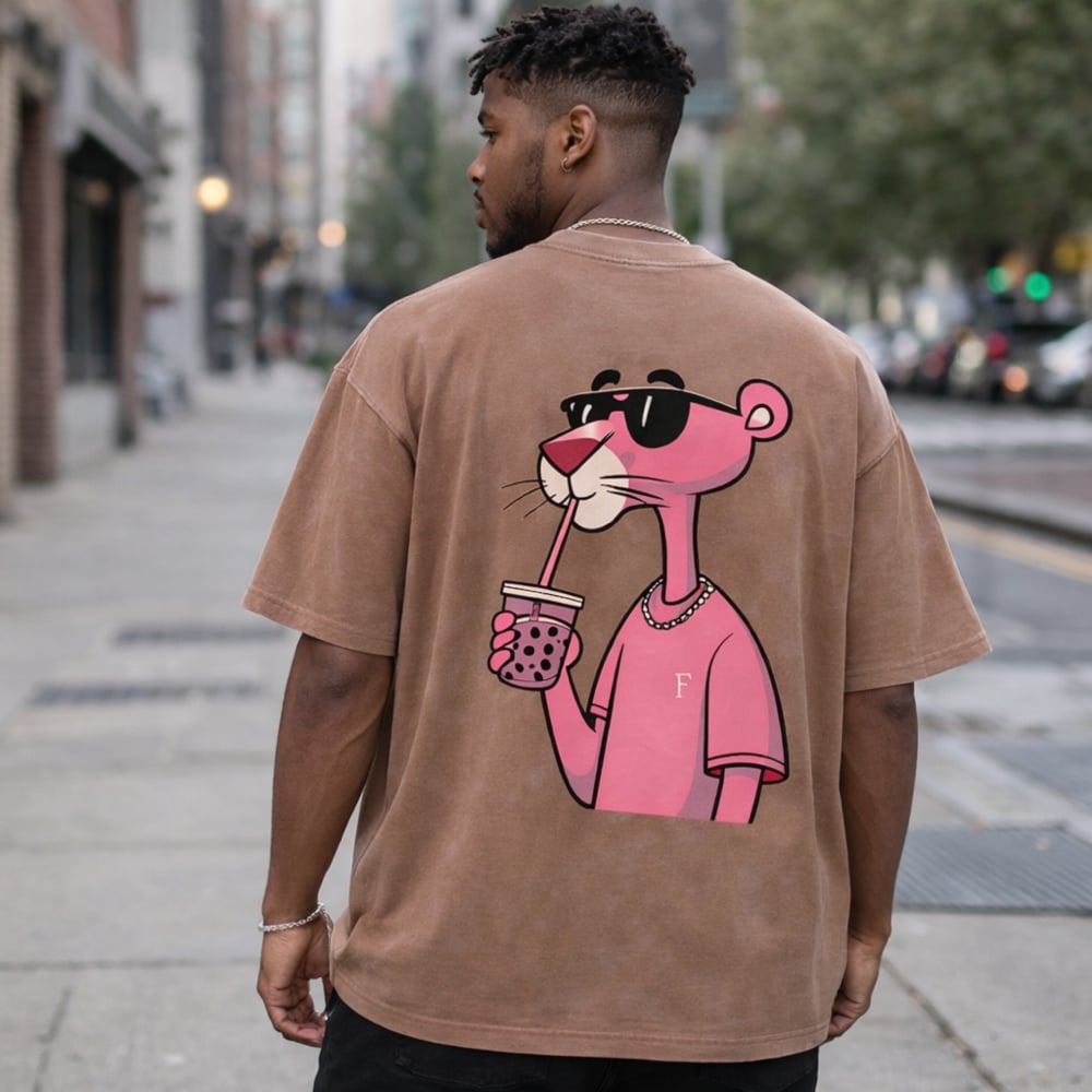 Image of Pink Panther Boba Graphic Tee
