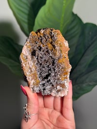 Image 1 of STALACTITE SUGAR DRUZY CHALCEDONY X MANGANESE -MOROCCO- I