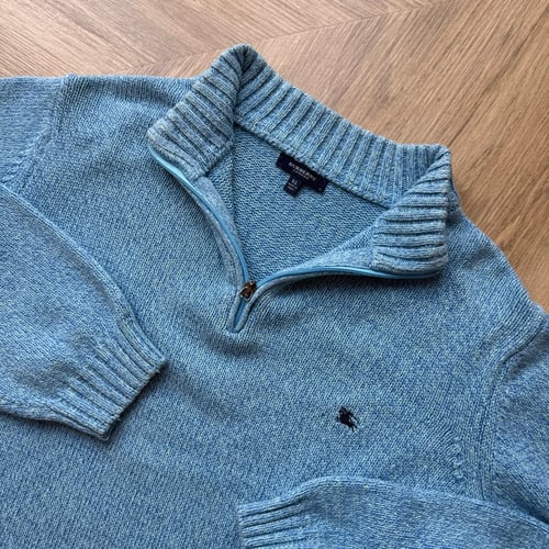 Image of Burberry London 1/4 Zip Up Sweatshirt, Size Large