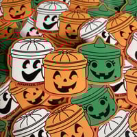 Image 2 of “Spooky Retro Buckets” Die-cut Sticker