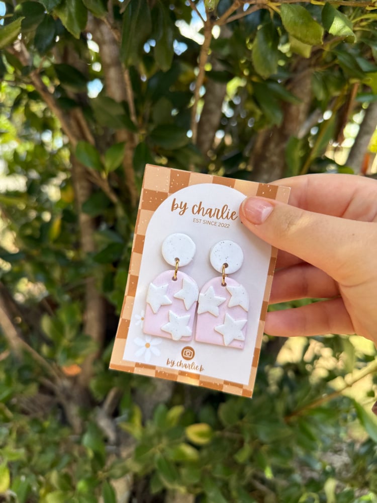 Image of Pink star arch dangles 