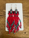 Red Dress beaded earrings 