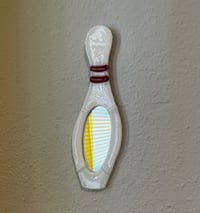 Image 2 of Fused Glass Bowling Pin Mirror