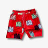 Red TDK luxury shorts