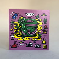 Image 1 of Cosmic Realms Pink Original on Birch Ply