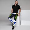 BOSSFITTED Neon Green and Blue Men's Joggers