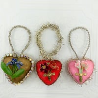 Image 2 of Red Valentine Heart with Vintage Florals