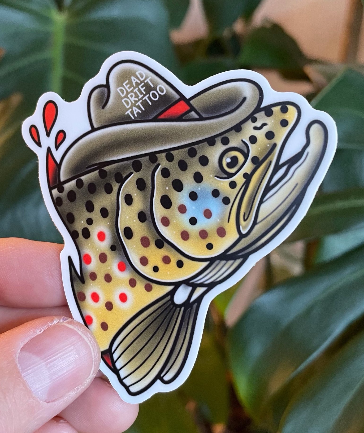 Image of Brown Trout Cowboy Sticker