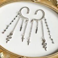 Image 1 of SILVER SNAKE EAR CUFFS