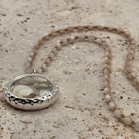 Image 1 of Moonstone Seashell Shaker Necklace