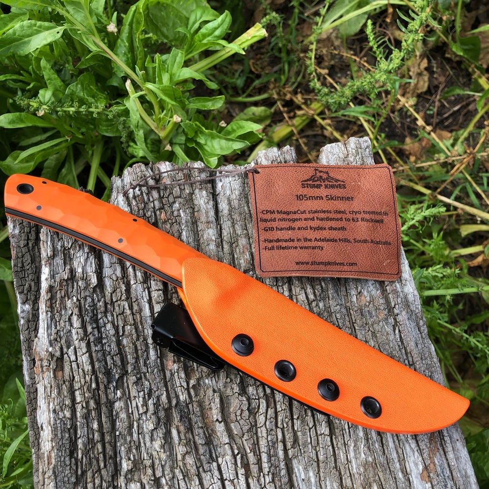 Image of 105mm Skinner Orange G10 Magnacut