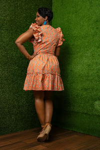 Image 2 of Paisley Mini Dress w/Ruffle