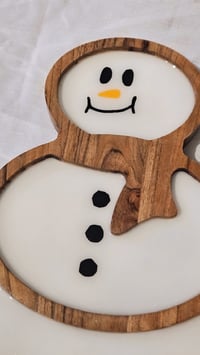 Image 2 of snowman charcuterie board 