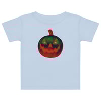 Image 2 of Baby jersey t-shirt - Jack O Lantern Retro Orange Glow
